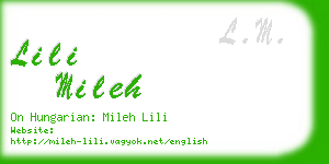 lili mileh business card